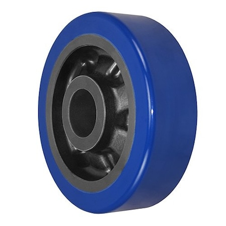 Durastar Wheel, 8X2.5 Polyurethane, Glass-Filled Nylon Blue, Black, 1-15/16 Pla 825MX86U